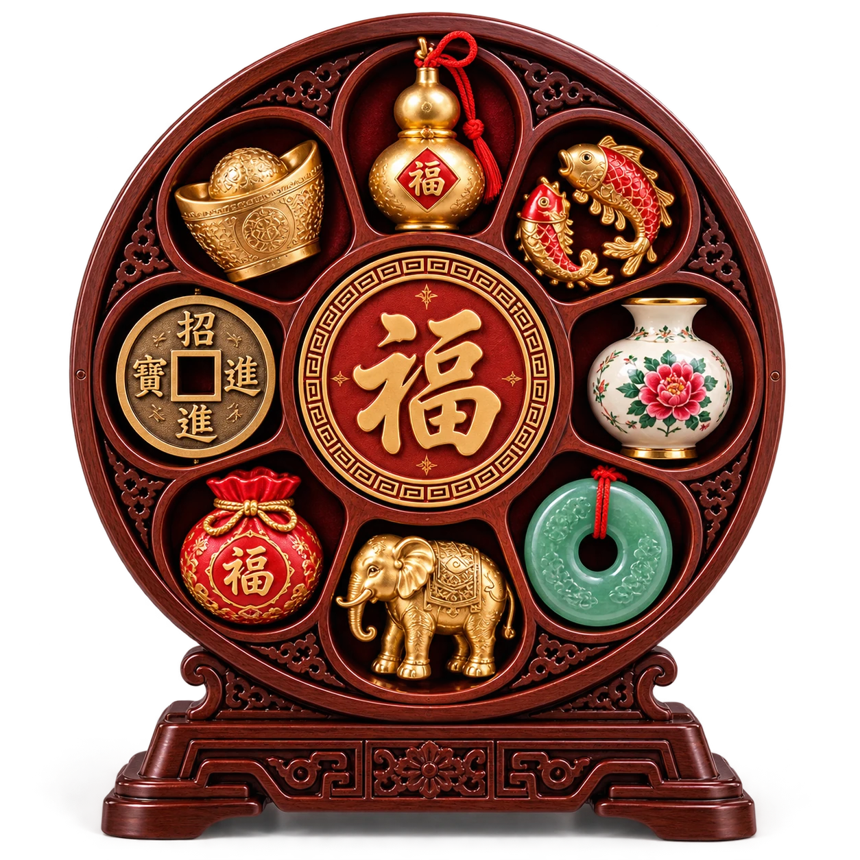 🧧 Eight Treasures Prosperity Ornament