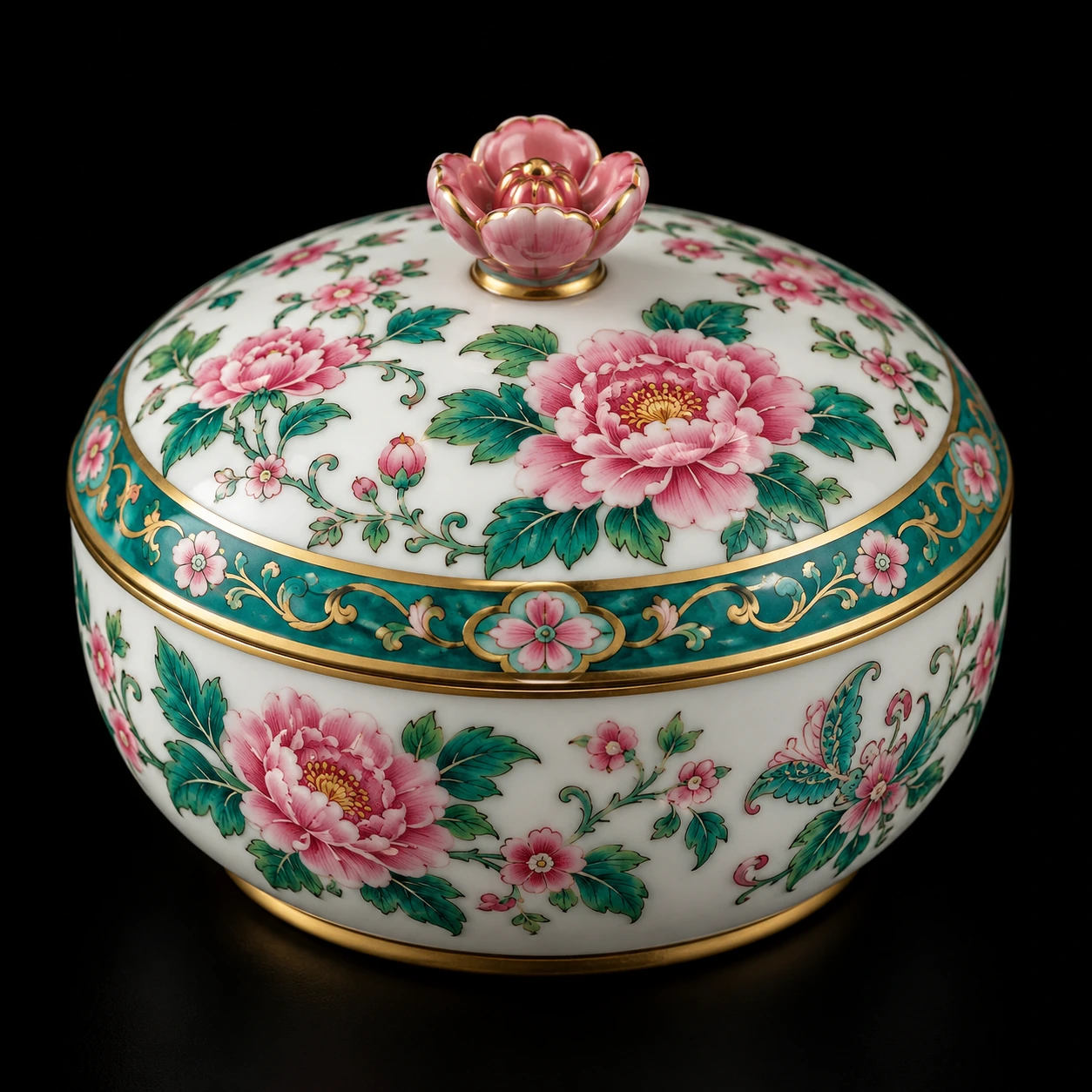 Nyonya Blossom Porcelain Trinket Box