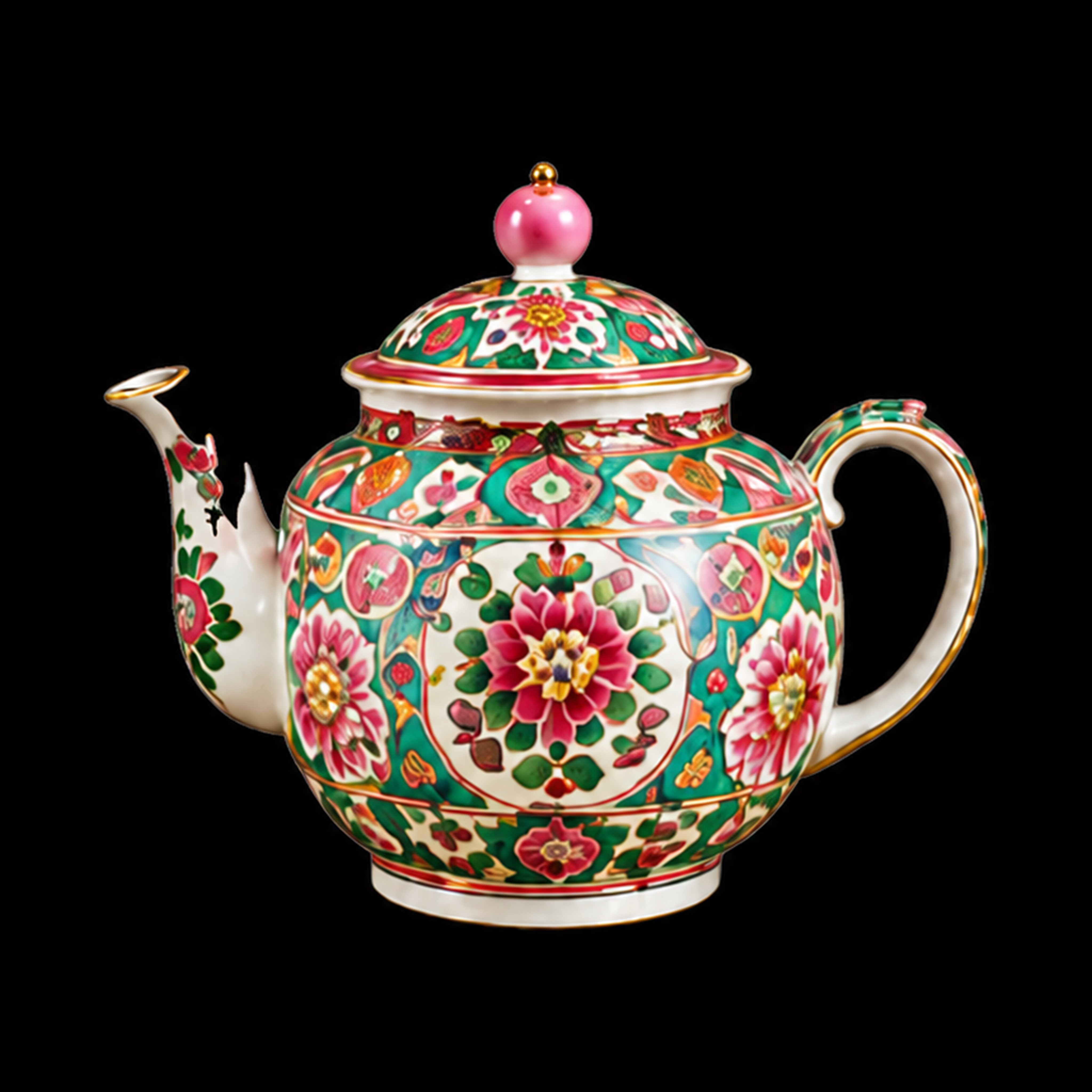 Nyonya Floral Porcelain Teapot