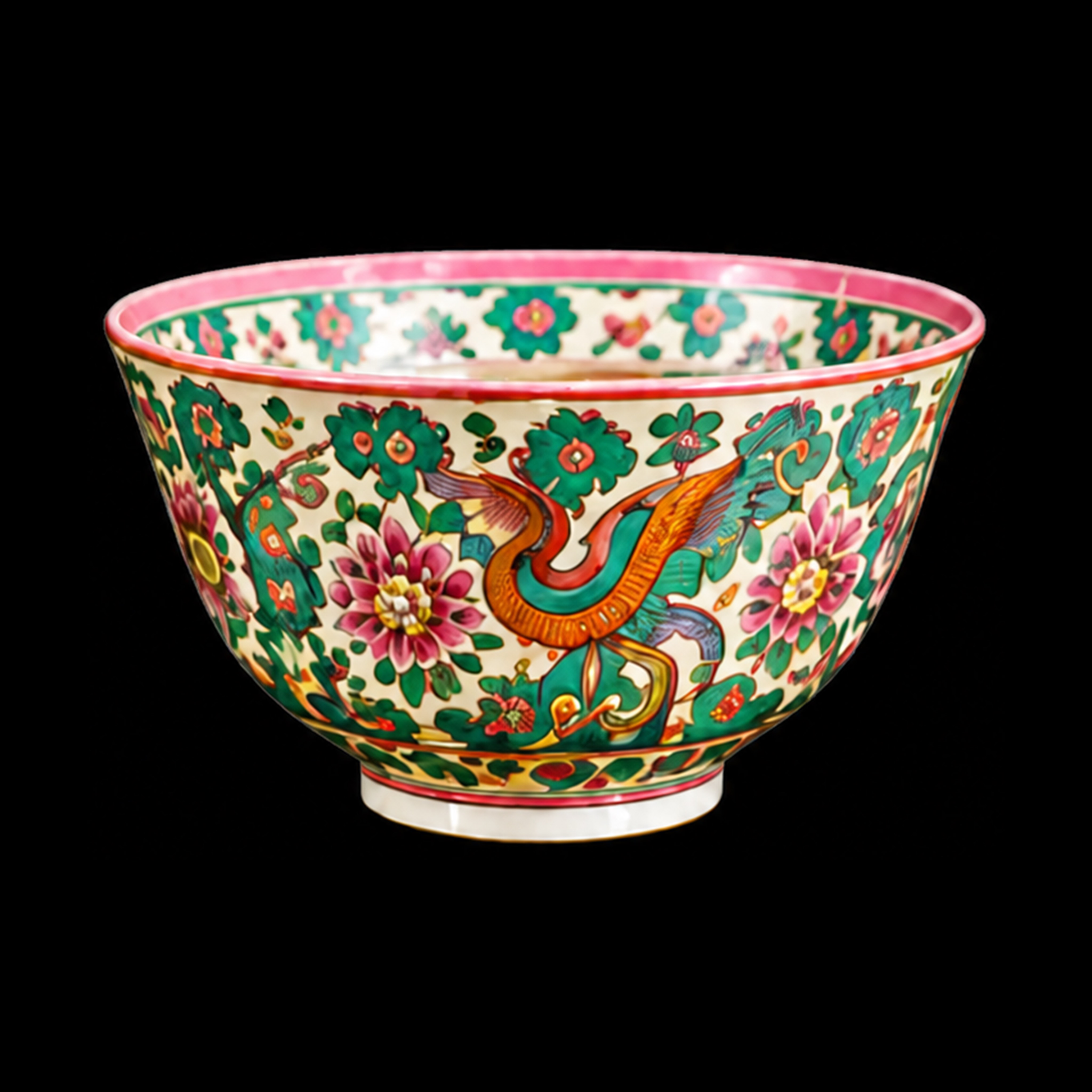 Peranakan Phoenix Porcelain Bowl