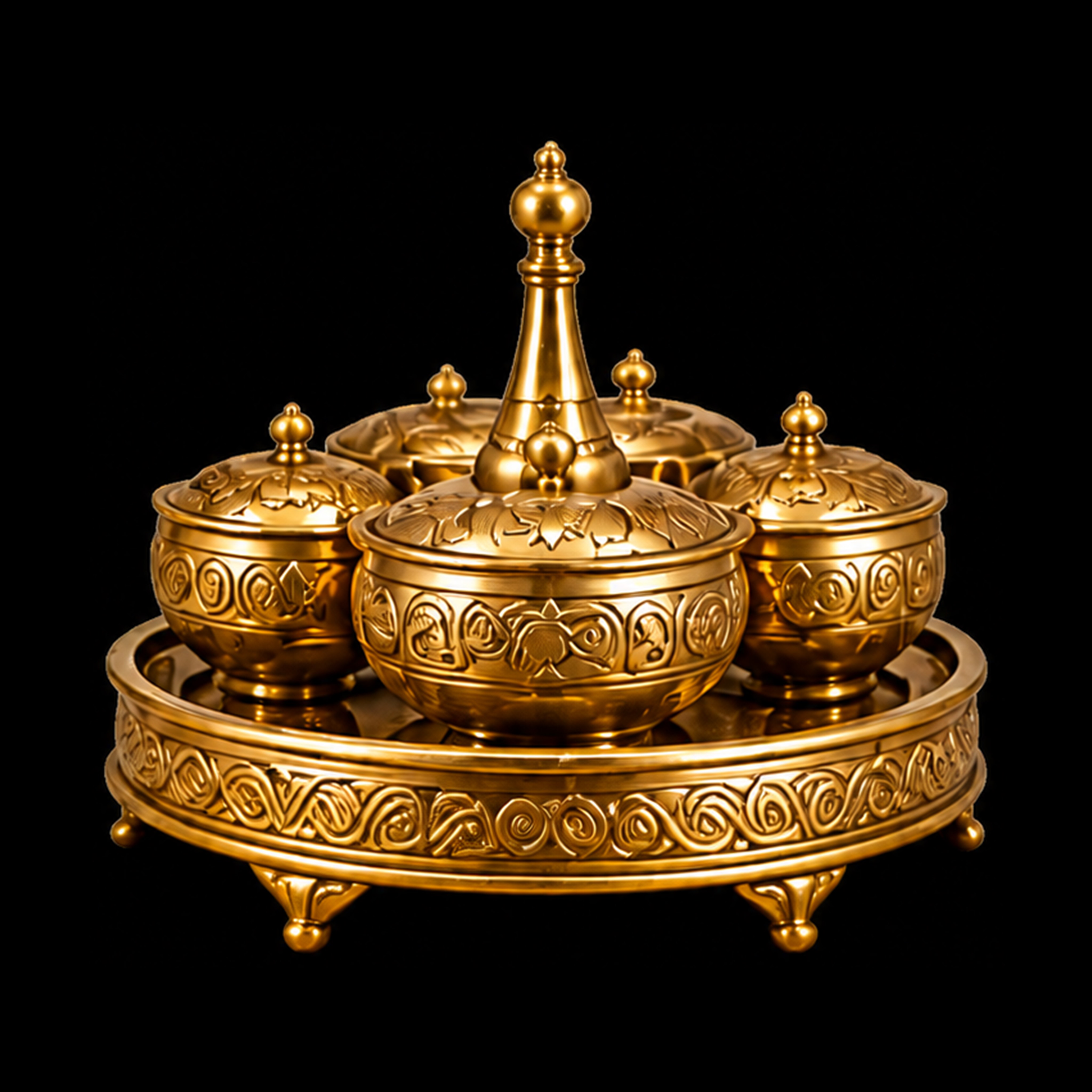 Traditional Malay Brass Tepak Sirih